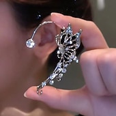 abordables Boucles d&#039;oreilles-Femme Boucles d&#039;oreilles Clips Bijoux Fins Classique Précieux mode simple Des boucles d&#039;oreilles Bijoux Argent / Dorée Pour Mariage Soirée 1 pc