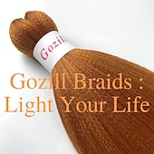 cheap Crochet Hair-Ginger Golden Ombre Braiding Hair Pre Stretched Kanekalon Braiding Hair Box Braids Human Hair Extensions 26 inch