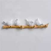 cheap Wall Accents-Doves Wall Hook Resin Bird Creative Door Key Wall Coat Hook Coat Rack Wall Decoration Hook Nordic Coat Hook Porch Hanger Decorative Hook