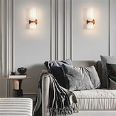 economico Luci da parete-Lightinthebox lampada da parete a led vetro bianco caldo 24 cm moderna lampada da parete a led sfondo soggiorno camera da letto comodino applique da parete per interni illuminazione sconce 1 pz