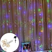 olcso USB-tápellátás-lámpák led függöny lámpák 3*3 méteres színes fények csillagos jégcsap fények karácsonyi fények