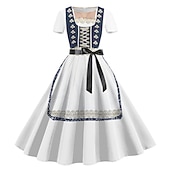 cheap Graphic Apparel-Halloween Oktoberfest Dress Maid Bavarian German Munich Wiesn Women's Traditional Style Cloth