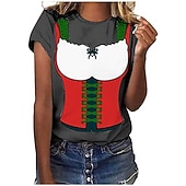 baratos Vestuário Gráfico-Japonesa/Curta Anime 3D Bávaro Estilo de rua Camiseta Arte Gráfica para Mulheres Adulto Impressão 3D  para Cerveja Oktoberfest Baile de Máscaras Casual / Diário