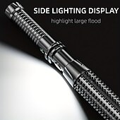 preiswerte taktische Taschenlampen-208 LED Taschenlampen LED Sender 3 Beleuchtungsmodus inklusive USB-Kabel Leicht Für den täglichen Einsatz USB Schwarz
