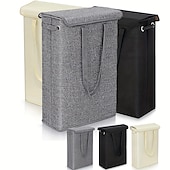 billiga Tvättpåsar- och korgar-45l tunn tvättkorg med lock smal hand fin hand smutsig tvättkorg sovrum dagis hel korg förvaringspåse