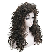 cheap Historical Wigs-Synthetic Heat Resistant Hair Long Curly Wigs Cosplay Women Wig Halloween Wigs