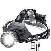 economico torce tattiche-xph70 faro da lavoro a led più luminoso zoomabile impermeabile 90 regolabile 5 modalità lampada frontale leggera per cappello duro da campeggio per adulti cacciaesplorazioneesplorazione