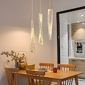 abordables Luces de isla-Candelabro de cristal led en espiral, iluminación de 10w, candelabros modernos, luz colgante, lámpara colgante de techo, accesorio de luces, sala de estar, hotel, 1 Uds., 110-240v