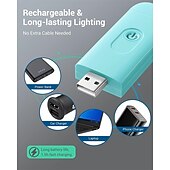 abordables appareils électroménagers-Lumière de lecture rechargeable par USB lumière LED clipable à luminosité réglable pour lecture au lit lumière blanche chaude parfaite pour les enfants et les amateurs de livres usage en voiture