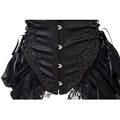 cheap Tops-Vintage Rococo Punk &amp; Gothic Overbust Corset Bustier Bodyshaper Pirate Lace Women&#039;s Fantasy Halloween Carnival Valentine&#039;s Day Party / Evening Prom Adults&#039; Bra Underwear All Seasons