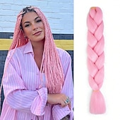 cheap Crochet Hair-Jumbo Braids Crochet Braids Hair Extension Three Tone Ombre Color Rainbow Jumbo Braiding For Twist Braiding Jumbo Box Braiding Hair 1pc/3pcs/5pcs