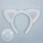 cheap Hair Styling Accessories-Handmade Cute Lolita Hair Ornaments Animal Ears Headdress Cosplay Props Lo Mother Cat&#039;S Ears (Steamed Cat-Ear Shaped Bread) Hair Hoop