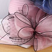 abordables Sombreros de Fiesta-Sombreros Red de Paja Cubo Sombrero Sombrero de Sol Sombrero Formal Carrera de Caballos de Kentucky Día de Damas Estilo Vintage Elegante Boda con Apliques Florales Adorno Impresionante Vestido de