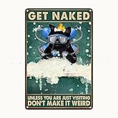 cheap Metal Tin Sign-1pc Retro Metal Tin Sign Cute Cat Tin Sign Vintage Kitchen Signs Wall Decor, Painting Wall Hanging for Home Decor Wall Art Metal Tin Sign 20x30cm/8&#039;&#039;x12&#039;&#039;