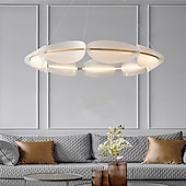 voordelige Unieke kroonluchters-kroonluchter verlichting 3 kleuren 60cm acryl hanglamp woonkamer slaapkamer eetkamer koffie winkel bar hotel versier armaturen parelketting vorm hangend licht 110-240v