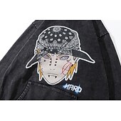 baratos Gráfico de personagem de desenho animado e filme-Moletom Camiseta lavada com ácido extragrande Imprimir Bolso frontal Arte Gráfica Para Casal Homens Mulheres Adulto Baile de Máscaras Hot Stamping Casual / Diário