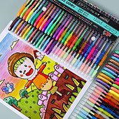economico pittura, disegno e materiale artistico-penna gel glitter colore penna neutra penna a sfera penna conto mano stelle luminose lampeggianti per bambini colore speciale per prendere appunti