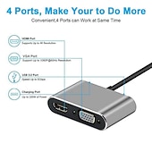 voordelige USB-hubs-4k 30hz type c naar hdmi-compatibele usb c naar hdmi vga pd adapter converter usb 3.0 hub dock voor macbook samsung s20 xiaomi huawei