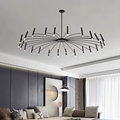 Недорогие Люстры-спутники-sputnik люстра металлическая люстра 3 цвета свет 12/15/18/24 голова люстра черного цвета для спальни,гостиной,столовой 85-265v