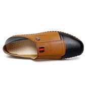 cheap Men&#039;s Slip-ons &amp; Loafers-Men&#039;s Casual Leather Loafers – Slip-On Two-Tone Driving Shoes with Non-Slip Sole for Daily Wear