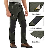 cheap Bottoms-Men&#039;s Water Resistant Work Pants Hiking Mountain Pants Trousers Military Outdoor Summer Ripstop Quick Dry Pants Spandex 4 Zipper Pockets Elastic Waist Lightweight Bottoms Navy Gray Black Army Green