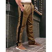 economico Gamba Dritta-Per uomo Pantaloni della tuta Pareggiatore Pantaloni Pantaloni della tuta a gamba dritta A cordoncino Vita elastica Gamba dritta Color Block Collage Comfort Traspirante Informale Giornaliero Per