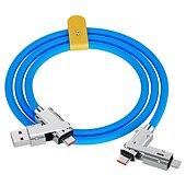 olcso Mobiltelefon-kábelek-1 csomag Többszörös töltőkábel 3,3 láb USB C - USB C / Lightning USB A - micro USB / USB C 6 A Töltőkábel Gyorstöltés Magas adatátvitel Tartós 4 az 1-ben Könnyű hordozhatóság Kompatibilitás Macbook