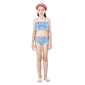 olcso Lányok jelmezei-Sellő Ariel Mermaid Tails Fürdőruha Bikini Hableány Szabadság for Lány Gyermek Álarcos mulatság