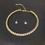 preiswerte Schmucksets-Brautschmuck-Sets 2St Aleación Silber 1 Halskette Ohrringe Damen Modisch Personalisiert Künstlerisch Retro Kostbar Kreisförmig Schmuck-Set Für Hochzeit Besondere Anlässe Partyabend