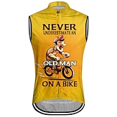 economico Maglie da uomo-Per uomo Gilet da ciclismo Maglia da Ciclismo Grafico Lettere &amp; Numeri Senza Maniche Bicicletta Gilet / Panciotto Maglia Top con 3 tasche posteriori Mountain Bike MTB Ciclismo su strada Asciugatura