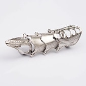 お買い得  アクセサリーとその他-ゴシック パンク スパイク アーマー リング: ヒンジ付きナックル ジョイントで見た目にエッジを加えます。