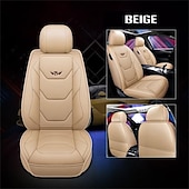 abordables Fundas de asiento para coche-Juego completo de lujo para 5 asientos funda de asiento delantero de coche universal 5D de PU impermeable almohadilla de protector de asiento transpirable