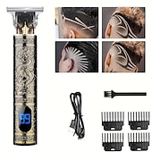 cheap Shaving &amp; Hair Removal-USB Rechargeable Hair Clippers and Beard Trimmer for Men - Precise T-Blade Trimmer with LCD Screen - Grooming Kit for Men