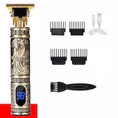 cheap Shaving &amp; Hair Removal-USB Rechargeable Hair Clippers and Beard Trimmer for Men - Precise T-Blade Trimmer with LCD Screen - Grooming Kit for Men