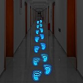 cheap Halloween Stickers-1 Set Footprint Pattern Glow In The Dark Floor Sticker