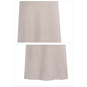 abordables Jupes unies-Femme Jupe Crochet Jupes de travail Mode basique Décontractées Midi Jupes Couleur Pleine Fendu Tricot Bureau / Carrière Plein Air caramel Noir Vin Kaki Automne Laineux
