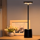 baratos Candeeiros de mesa-Luminária de Mesa Recarregável / Regulável Contemporâneo Moderno Alimentado por bateria de lítio embutida Para Metal