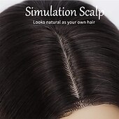 economico Parrucche trendy sintetiche-Parrucca ondulata lunga ombre bionda mista marrone evidenziata per le donneParrucca ondulata riccia parte centrale Parrucca in fibra sintetica resistente al calore dall&#039;aspetto naturale per l&#039;uso