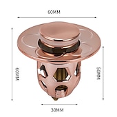 abordables Bondes pour éviers-Drain de douche en forme de fleur, 2 pièces, filtre de vidange de bassin à noyau de rebond pop-up, filtre d&#039;évier, bouchon de baignoire, bouchon de bain, gadgets de salle de bains