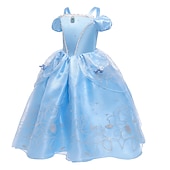 cheap Girls&#039; Costumes-Sleeping Beauty Beauty and the Beast Princess Belle Dress Cloak Flower Girl Dress Cosplay Costume Party Movie Cosplay for Girls&#039; Kid&#039;s Children&#039;s Day Masquerade Wedding Wedding Guest