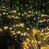 economico Luci paesaggistiche-2 luci solari da giardino a forma di lucciola, 8/10 LED, luci da giardino esterne impermeabili con 2 modalità di illuminazione, luci oscillanti IP65 per decorazioni natalizie, da giardino, da patio e da passerella