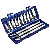 cheap Hand Tools-13Pcs Carving Knife Craft Sculpture Paper Cutting Blade Precision Engraving Cutter Non-Slip Hand Tool DIY Art Hobby Repair Set