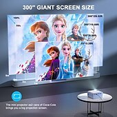 cheap Projectors-Mini Projector, Native 1080P Full HD 9000L SOPYOU Movie Outdoor Projector 4K Supported with 360° Tripod, Video Mini Portable Projector for HDMI, USB,TV Stick, PS5, iOS &amp;amp; Android
