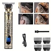 cheap Shaving &amp; Hair Removal-USB Rechargeable Hair Clippers and Beard Trimmer for Men - Precise T-Blade Trimmer with LCD Screen - Grooming Kit for Men