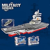 お買い得  組立ておもちゃ-軍用航空母艦駆逐艦と互換性のある小さな粒子パズルアセンブリ子供のおもちゃビルディングブロックギフトボックス