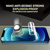 Χαμηλού Κόστους iPhone Προστατευτικά Οθόνης-5 τμχ Προστατευτικά Οθόνης Για Apple iPhone 16 iPhone 15 Pro Max Plus iPhone 15 Pro Max 14 Plus 13 12 11 Pro Max TPU Hydrogel Αντι φυσαλίδες Κατά των Δαχτυλιών Σούπερ Λεπτό Υποστηρίζεται 3D
