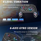 levne Videohry-bezdrátový ovladač pro konzoli Nintendo Switch oled pro gamepad s 600mah dobíjecí baterií programovatelnou funkcí turbo