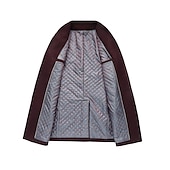 billiga Trenchcoat för män-Herr Vinterkappa Yllekappa Rock Trenchcoat Utomhus Dagliga kläder Höst vinter Polyester Vindtät jacka Ytterkläder Kläder Mode Streetwear Slät Drottning Anne Enkelknäppt med Ett Knapphål