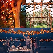 billige Batteridrevet-led lønneblad gresskar lyssnor 10/20/40 leds christmas halloween høst fest dekorasjon lys høst høst jul høst dekor hjemme fest peis