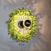economico Lampade da soffitto con dimmer-Lightinthebox plafoniere led lampada da parete in stile ghirlanda per piante e27 lampadina semi-elettrolitica a forma di ruota in ferro battuto finto pianta verde montaggio a parete bar caffetteria
